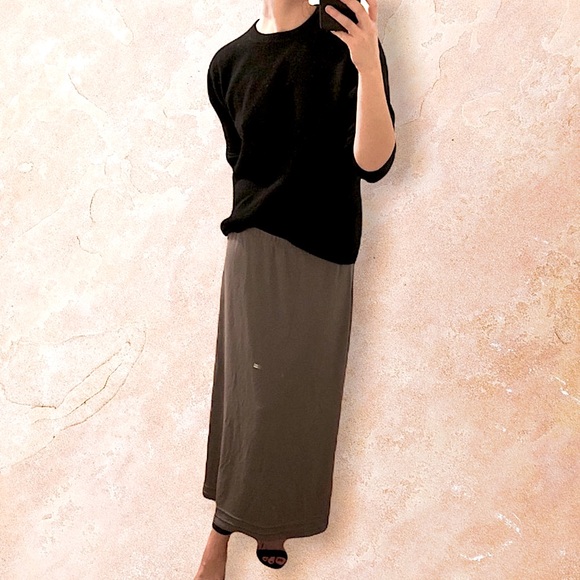 Vintage J. JILL Grey Mesh Strapless Midi Tube Dress / Maxi Skirt 90s Grunge - M - Picture 6 of 16